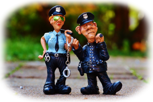 Polizei hilft Bild Polizeifiguren